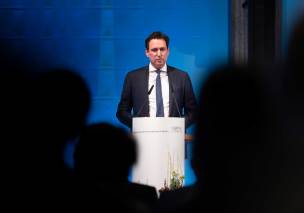 Bayerns Justizminister Georg Eisenreich bei seiner Begrüßungsrede Bayerns Justizminister Georg Eisenreich bei seiner Begrüßungsrede