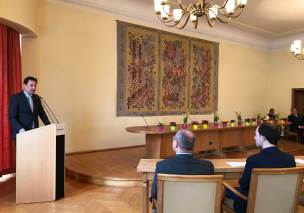 Bayerns Justizminister Georg Eisenreich bei seiner Laudatio Bayerns Justizminister Georg Eisenreich bei seiner Laudatio
