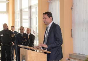 Justizminister Georg Eisenreich bei seinem Grußwort Justizminister Georg Eisenreich bei seinem Grußwort