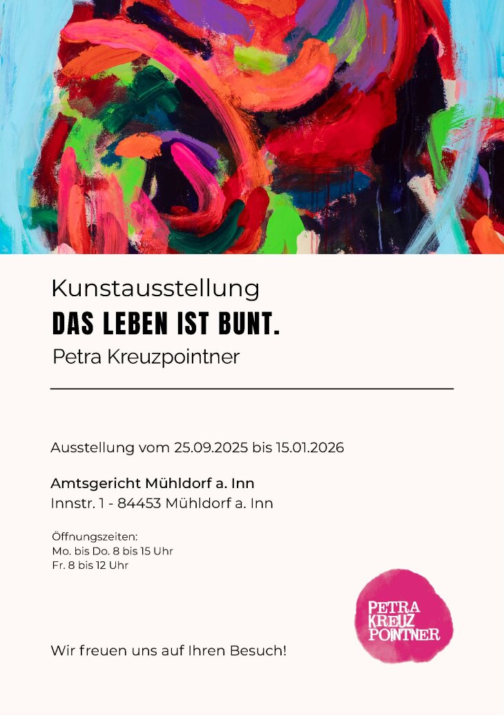Flyer Kunstausstellung Petra Kreuzpointner