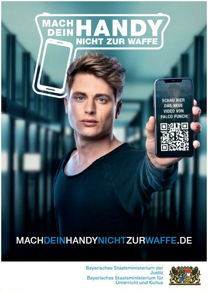 Mach dein Handy nicht zur Waffe - Kampagnenplakat Mach dein Handy nicht zur Waffe - Kampagnenplakat