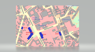 Lageplan der Justizgebäude in Bayreuth